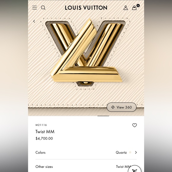 Louis Vuitton authentic twist purse - Picture 7 of 12